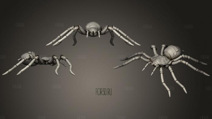 Furry Spider stl model for CNC